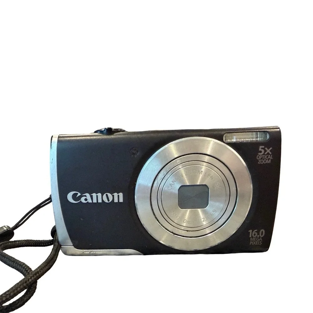 Canon PowerShot A2500 16.0MP Digital Camera 5x Optical Zoom HD Black Silver